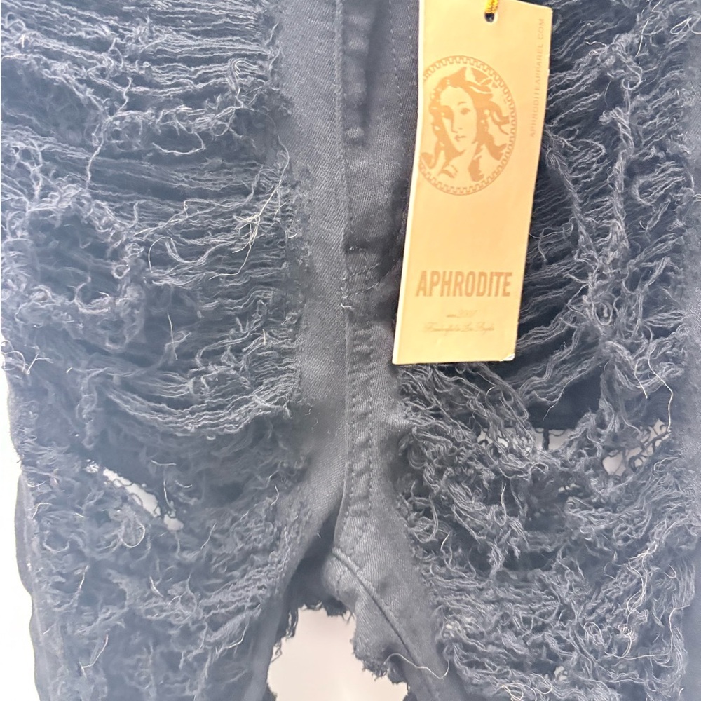 Aphrodite Charcoal Distressed Denim Sz 30 Brand New - Picture 13 of 15